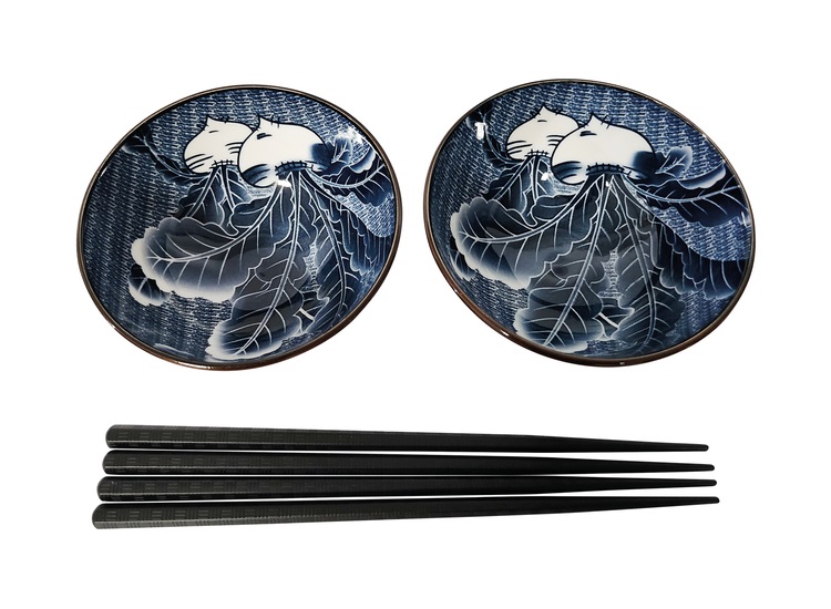 Set 2 scodelle in ceramica - Diametro 11cm - Disegno Daikon